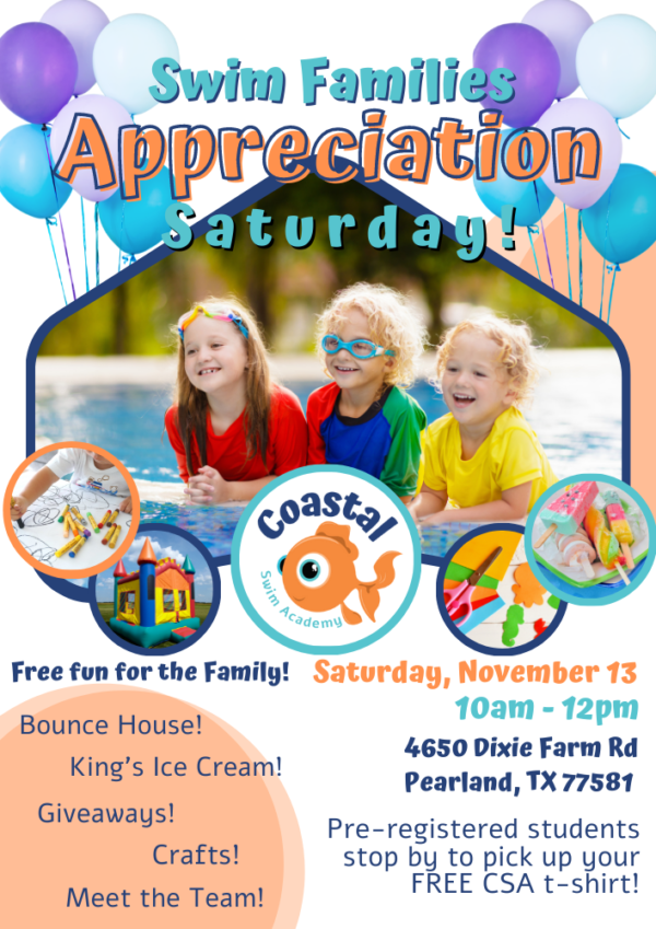 Flyer -Swim Families Appreciation Saturday